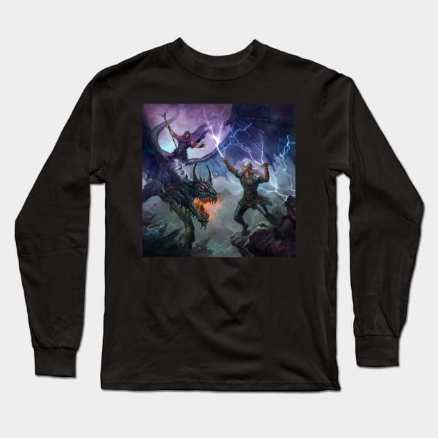 Lightning Sword Long Sleeve T-Shirt by AlanLathwell